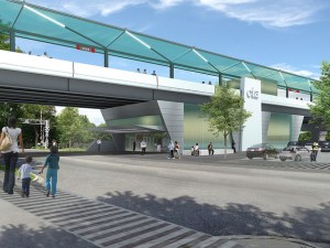 Rendering of the 103rd Street station for the Red Line extension, if the eastern route is selected. Image: CTA