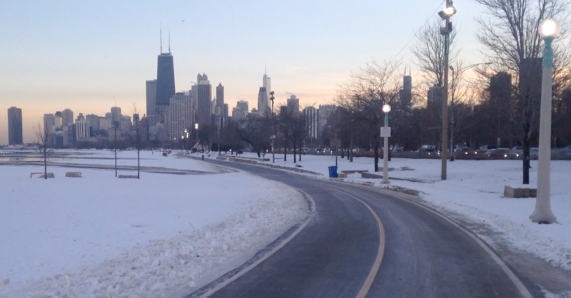 The north Lakefront Trail was in great shape yesterday evening, but not The 606. Photo: John Greenfield