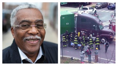 WBEZ host Richard Steele talks to Streetsblog Chicago's John Greenfield about side guards. Photo: provide (left) and Drew Demott (right)