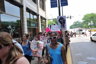 A Chicago "Slut Walk" demonstration, part of an international movement calling for an end to street harassment and rape culture. Photo: Seph Victo Mercado