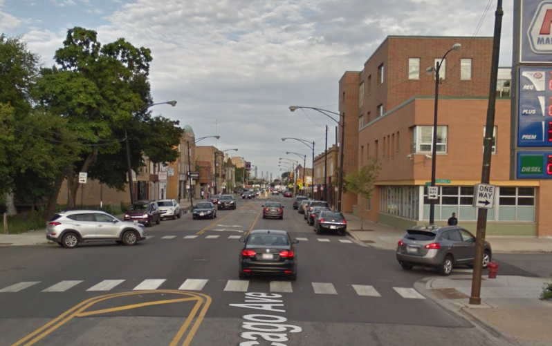 The crash site from the driver's perspective. Image: Goggle Street View