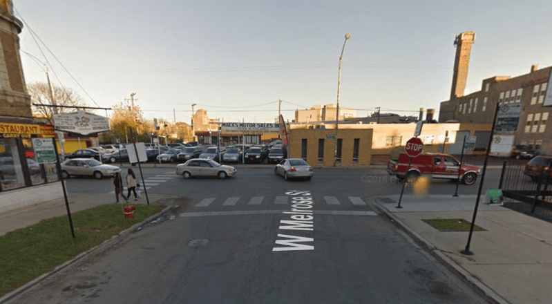 The crash site from the driver's perspective. Image: Google Street View