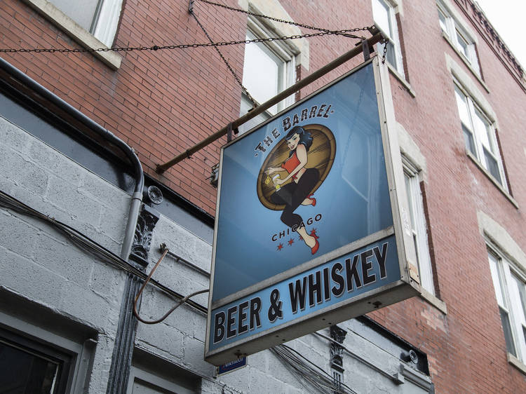 The Barrel is located right next door to a Pink Line stop and has Chicago's only Chicago-only tap selection.