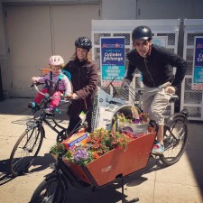 Lindsay Bayley with her husband Drew and daughter Willow on a shopping run. Photo courtesy of Lindsay Bayley