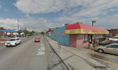 Grand will be widened by four feet, but at least CDOT is adding sharrows.