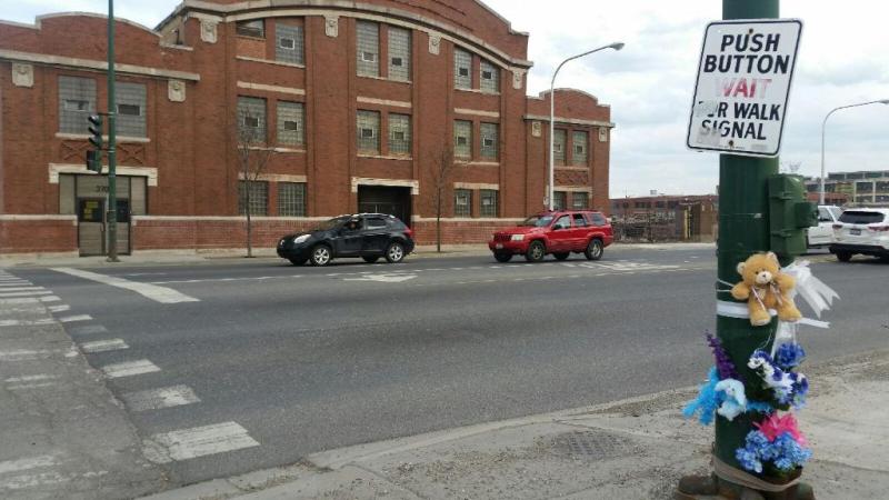 A memorial to Daniel Solis at the crash site. Photo: Jean Khut