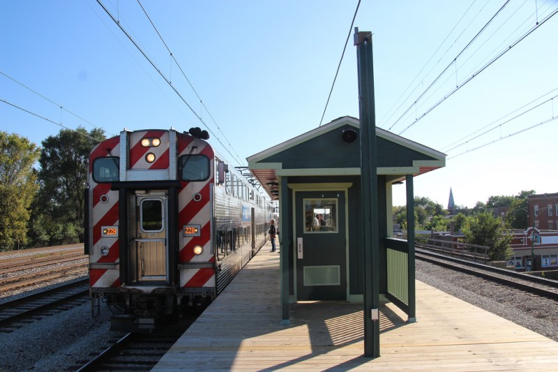 The new warming house at the 111th Street station in Pullman. Photo: Jeff Zoline