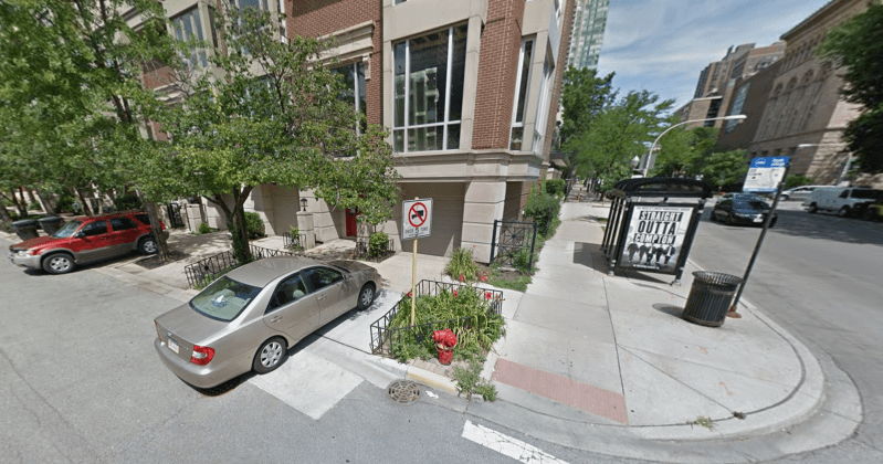When the parked cars don't block the sidewalk, they're in danger of being struck by other drivers. And then there's the fire hydrant issue. Image: Google Street View