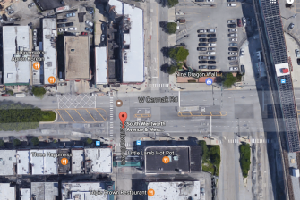 The confusing layout of the Cermak/Wentworth intersection may have been a factor in the crash. Image: Google Maps