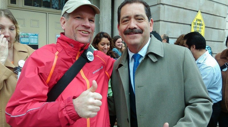 Chicago Critical Mass cofounder and affordable housing developer Michael Burton campaigned for mayoral challenger Chuy Garcia in the last election. Photo courtesy of Burton