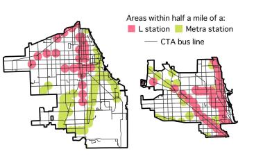 Hertz notes creating rapid transit service on South Side Metra lines could help fill in gaps in 'L' service. Image: Daniel Kay Hertz