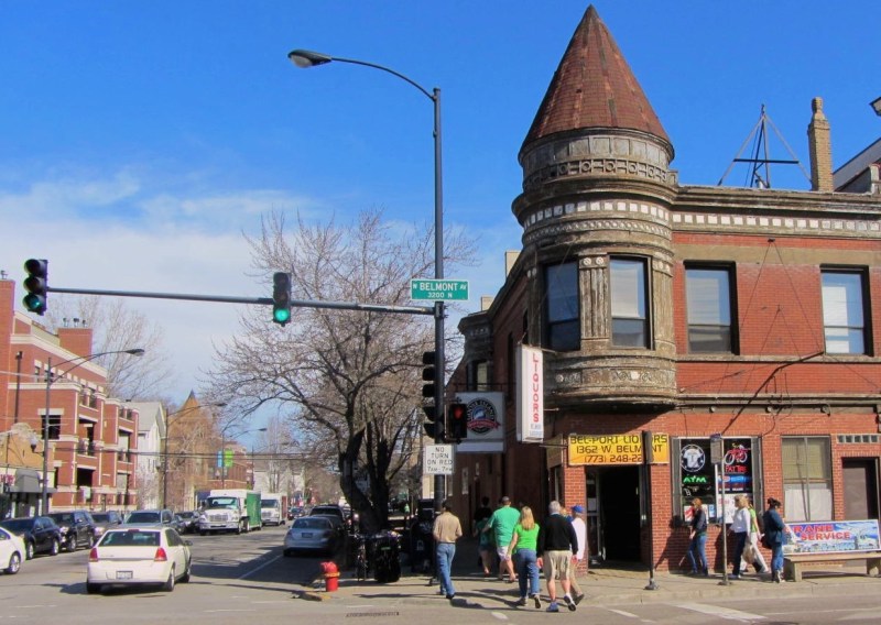 Federal funding rules wouldn't give a loan guarantee for a mixed-use building like this one at Belmont and Southport. Photo: David Wilson