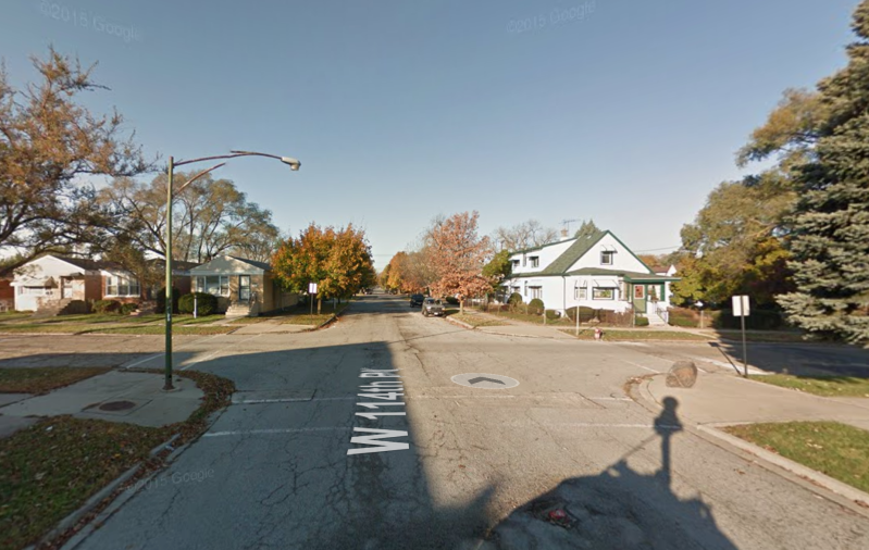 114th and May in Morgan Park. Image: Google Street View
