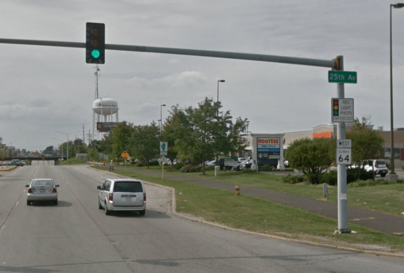 A red light camera location in Melrose Park. Image: Google Street View