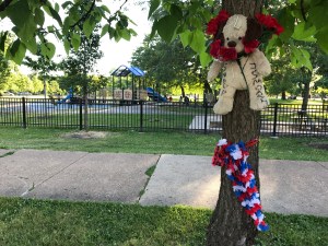 The memorial to Louis Ray Smith at the crash site. Photo: John Greenfield