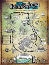 Out Our Front Door's North Loop route from downtown Chicago to Chain O' Lake State Park and back. Image: Out Our Front Door