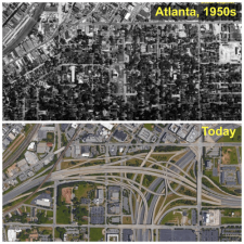 This area of Atlanta, south of downtown, was nearly completely obliterated by highway construction. Photo: ThreadATL