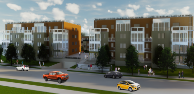 A rendering of the proposed development provided by the architect, Zisong Feng.