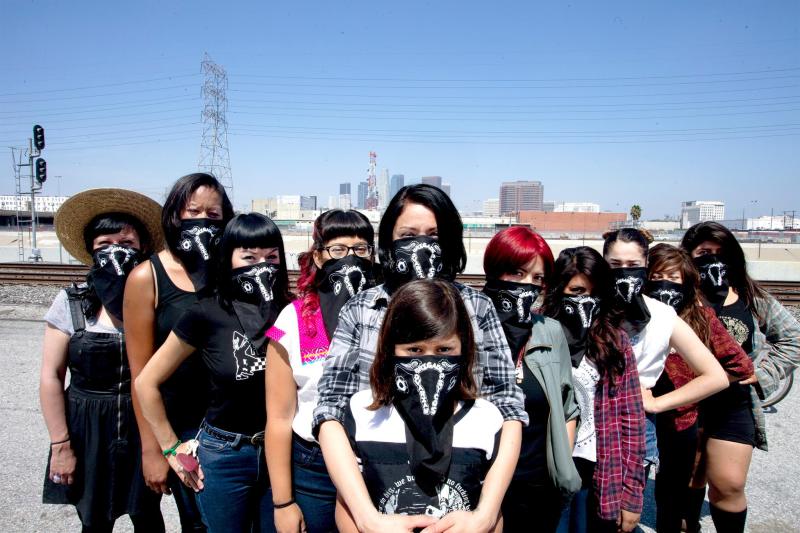 Members of LA’s Ovarian Psycos bike crew, now called the Ovas. Photo: Facebook