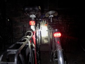 Currently the bike on the left is can legally be ridden at night in Illinois, but the bike on the right cannot. The new legislation fixes that. Photo: John Greenfield