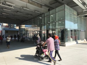 The new stationhouse is an airy glass box. Photo: John Greenfield
