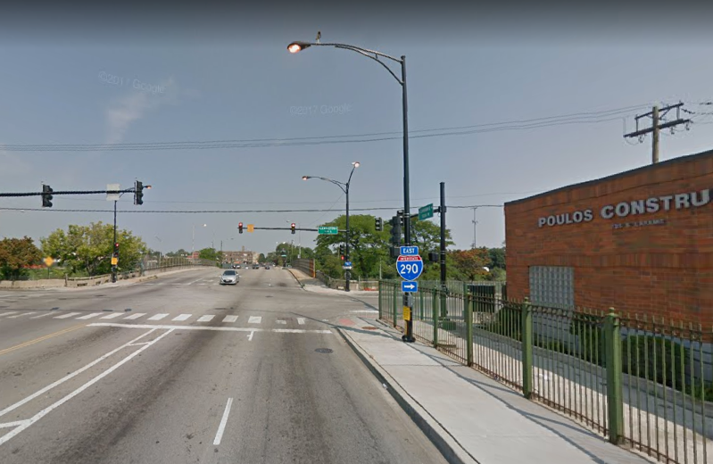 The crash site. Google Street View