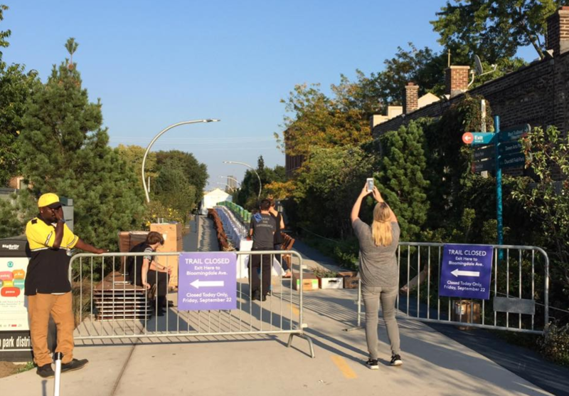 The trail closure at Wood. Photo: Amme Willis