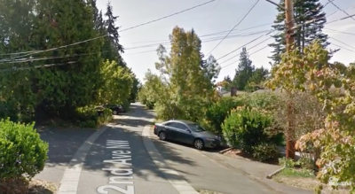 Seattle's 2nd Avenue NW is just 16 feet across, much narrower -- and safer -- than the typical residential street. Photo: Dave Amos.