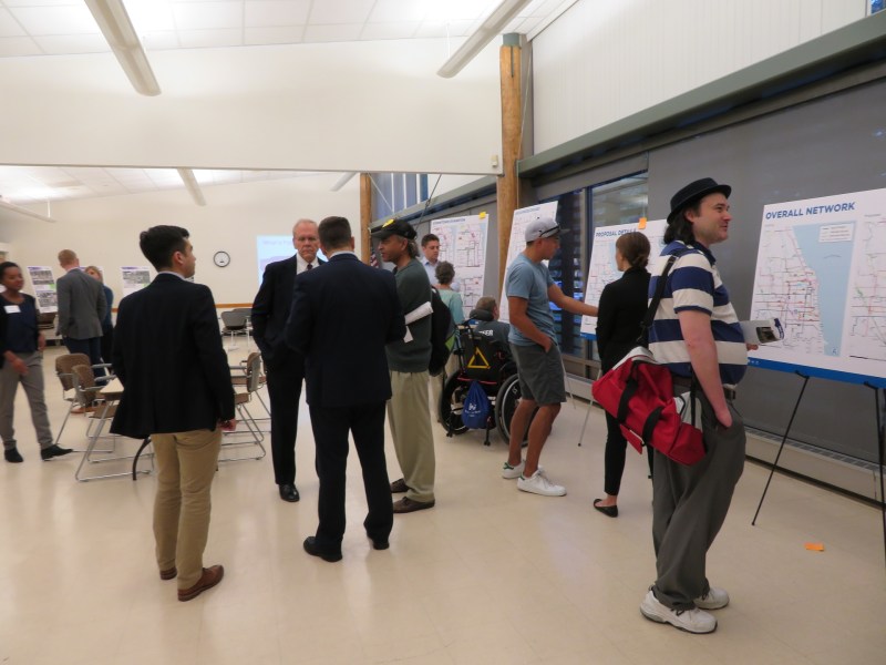 Last month's meeting on the plan in Evanston. Photo: Jeff Zoline