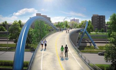 Rendering of the 41st Street bike/ped bridge over Lake Shore Drive, which will be built this year. Image: CDOT