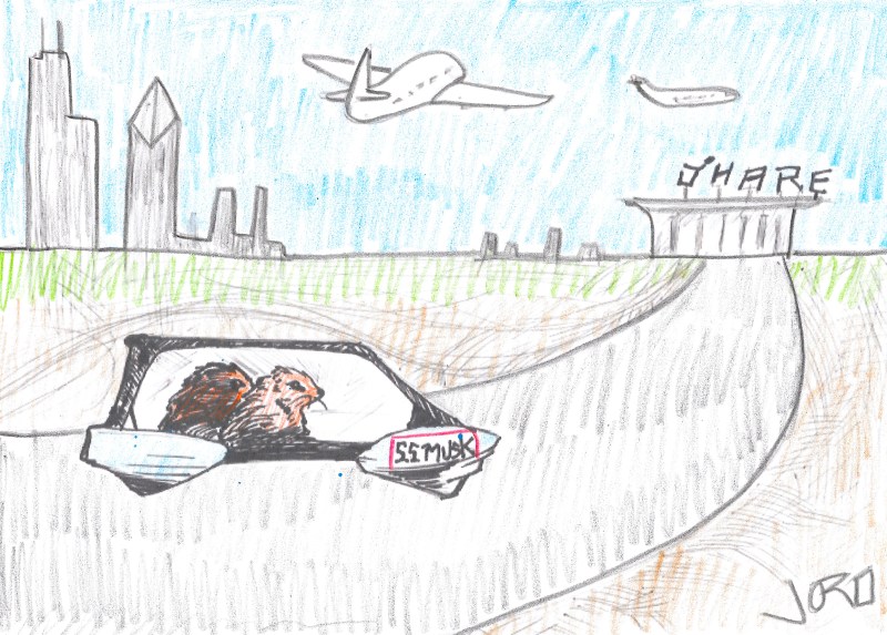 A highly realistic rendering of Musk's "electric pod" proposal. Image: Jonathan Roth