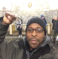 Equiticity's Oboi Reed in a Moscow metro station.
