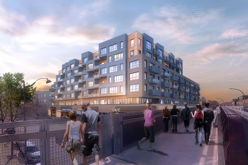 Rendering of a proposed apartment building at 1750 N Western Avenue. Image: NORR Architects