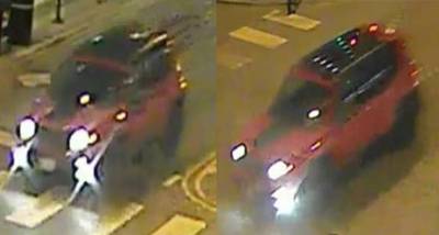 Security camera images of the SUV.