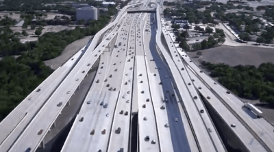 The proposed LBJ East expansion would create an enormous 12 lane highway with two frontage roads in both directions. Image: Texas Department of Transportation