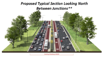 The best scenario for the drive: Convert two of the existing mixed-traffic lanes to bus-only corridors.