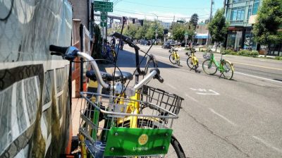 Seattle plans to double the permitted size of dockless bike-share fleets in the city. Photo: Stephen Fesler/The Urbanist