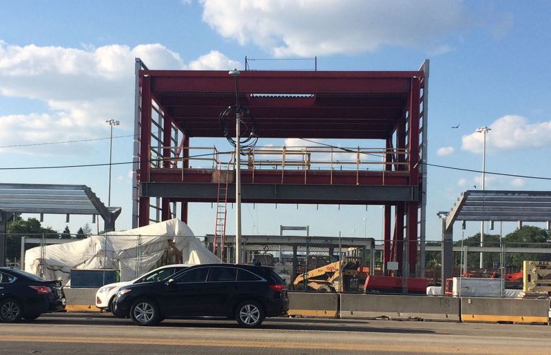 The old station has been demolished and the new north terminal is beginning to take shape. Photo: James Porter