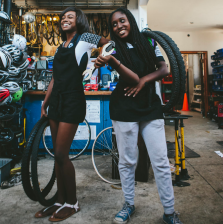 Young mechanics at the Blackstone Bicycle Works. Photo: BBW