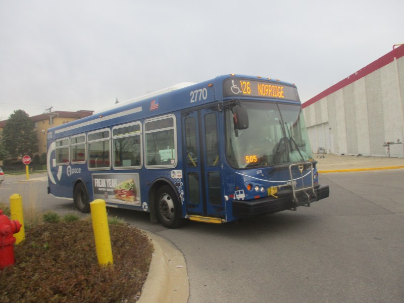 A Route 326 Pace bus at Norridge Commons. Photo: Igor Studenkov