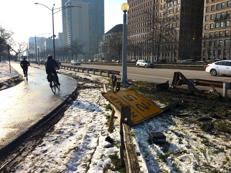 The aftermath of last night's crash. Photo: Matheis Carly