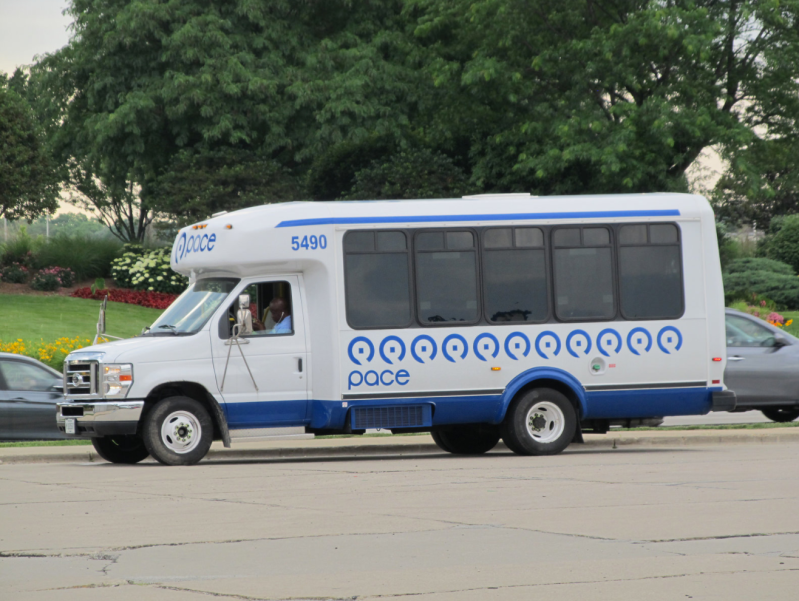 A Pace paratransit bus. Photo: Jeff Zoline