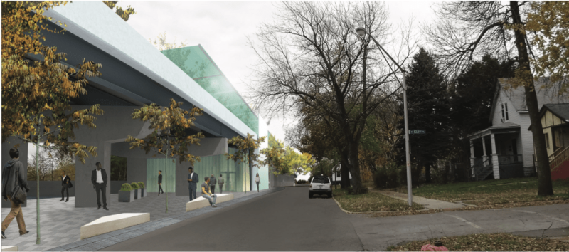 Architect’s rendering of a proposed CTA Red Line station at 103rd Street and Eggleston Avenue.