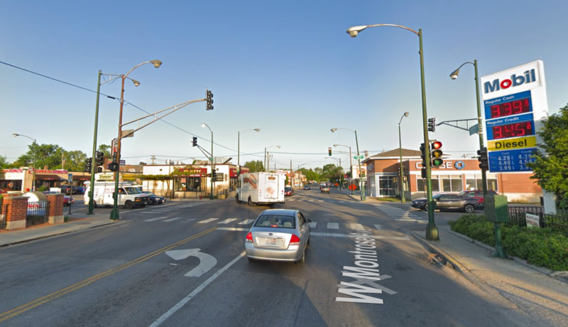 The intersection of Montrose and Central, looking west. Image: Google Maps