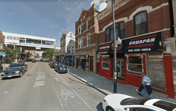 Carnitas Uruapan by the 18th Street Pink Line station in Pilsen. Image: Google Maps