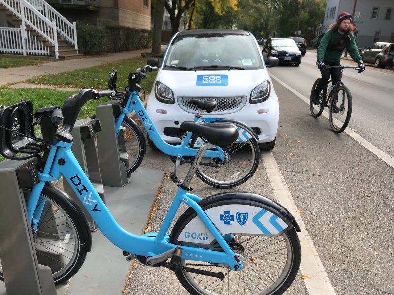 There are lots of shared-mobility options for going to vote nowadays. Photo: John Greenfield