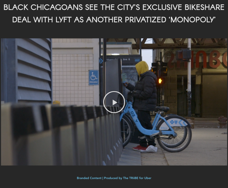 The headline of the TRiiBE article, with a disclosure statement.