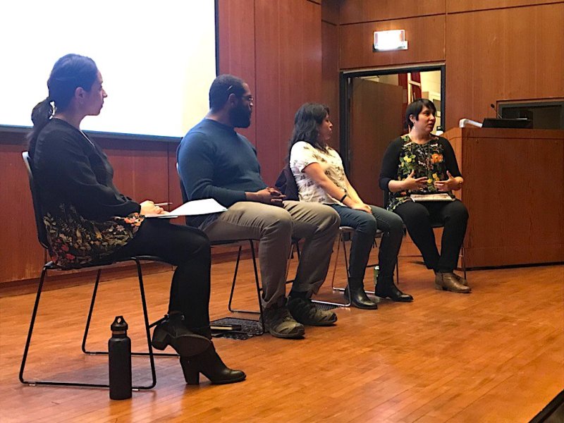 Romina Castillo, Dan Black, Lynda Lopez, and Adonia Lugo. Photo: John Greenfield