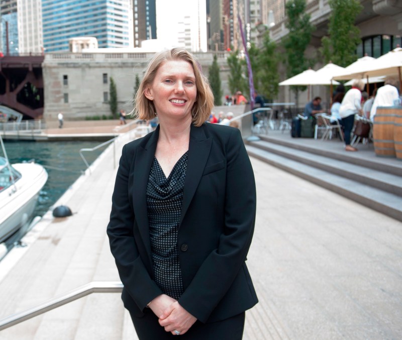 Scheinfeld on the Chicago Riverwalk. Photo: CDOT