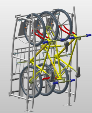 Rendering of the new bike racks.